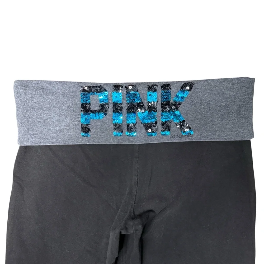 Victoria’s Secret PINK Vintage Y2K Fold Over Flare Leggings Yoga Pants Size M - Picture 3 of 4